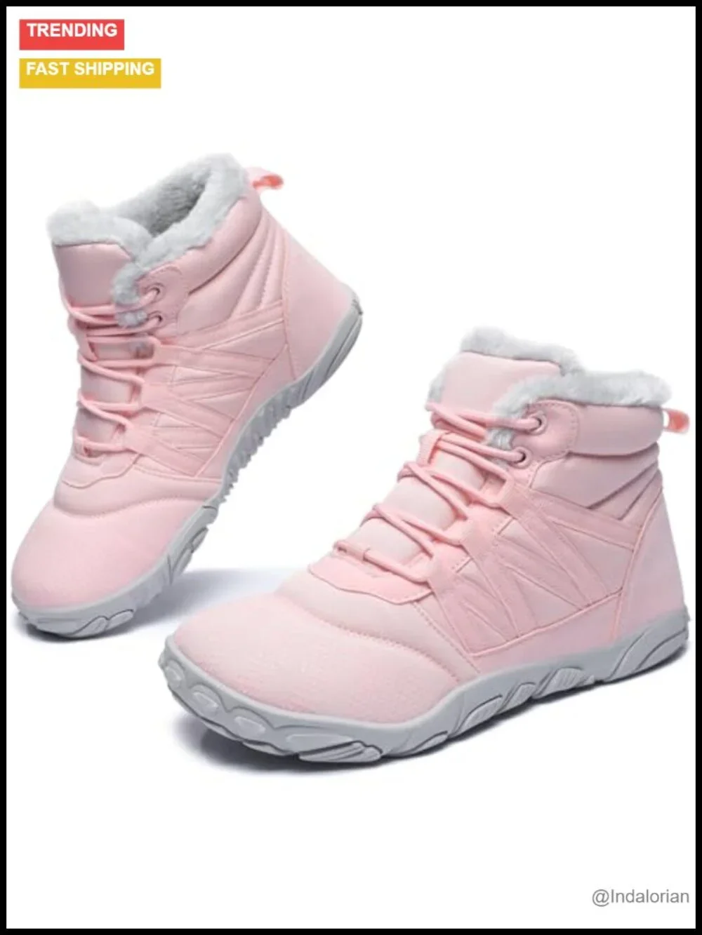 Women's Barefoot Snow Boots Warm Minimalist Ankle Booties Zero Drop Wide Toe